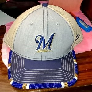 Beaded rim baseball hat